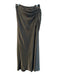 All Saints Size 6 Dark Green Polyester Back Zip Side Ruching Maxi Skirt Dark Green / 6