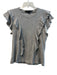 Veronica Beard Size Medium Gray Cotton Heathered Round Neck T Shirt Top Gray / Medium