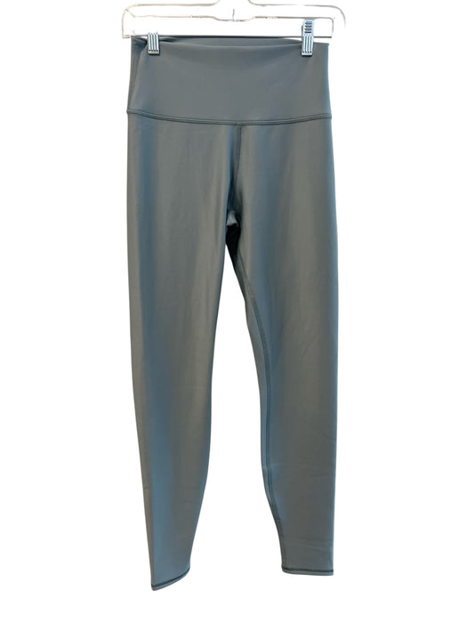 Alo Size Medium Green blue Polyester Blend Wide Waist Band seam detail Leggings Green blue / Medium