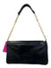 Tory Burch Black Leather Clutch & Shoulder Gold Chain Flap Interior Zip Bag Black / Medium