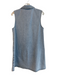 Frame Size 6 Light Denim Cotton Sleeveless Collared Half Snap A line Dress Light Denim / 6