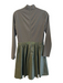 Alice & Olivia Size 8 Army Fatigue Green Polyurethane Long Sleeve Back Zip Dress Army Fatigue Green / 8
