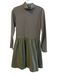 Alice & Olivia Size 8 Army Fatigue Green Polyurethane Long Sleeve Back Zip Dress Army Fatigue Green / 8