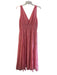 Vince Size S/P Pink Tencel Blend V Neck Sleeveless Lined Stretch Waist Dress Pink / S/P
