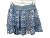 Alice & Olivia Size 8 Blue & White Polyester Stretch Waist All Over Print Skirt Blue & White / 8