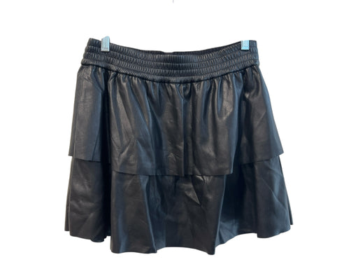 Alice & Olivia Size 8 Black Polyester Stretch Waist Tiered Mini Skirt Black / 8