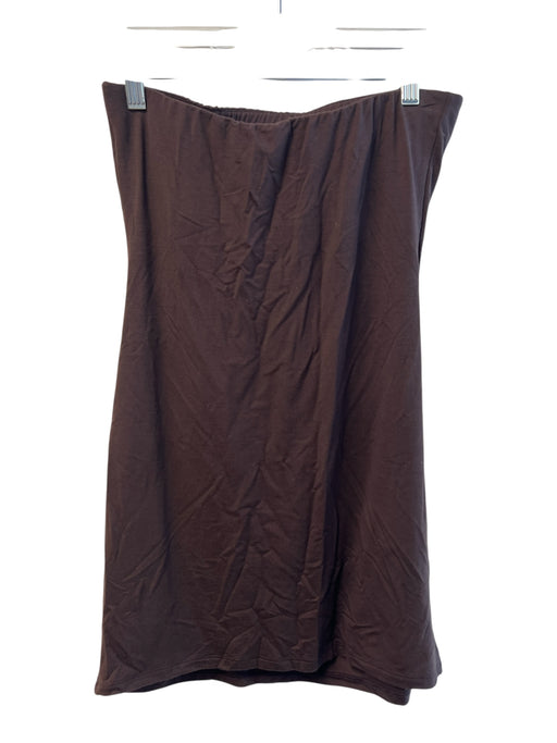 Reformation Size Medium Brown Tencel Strapless Dress Brown / Medium