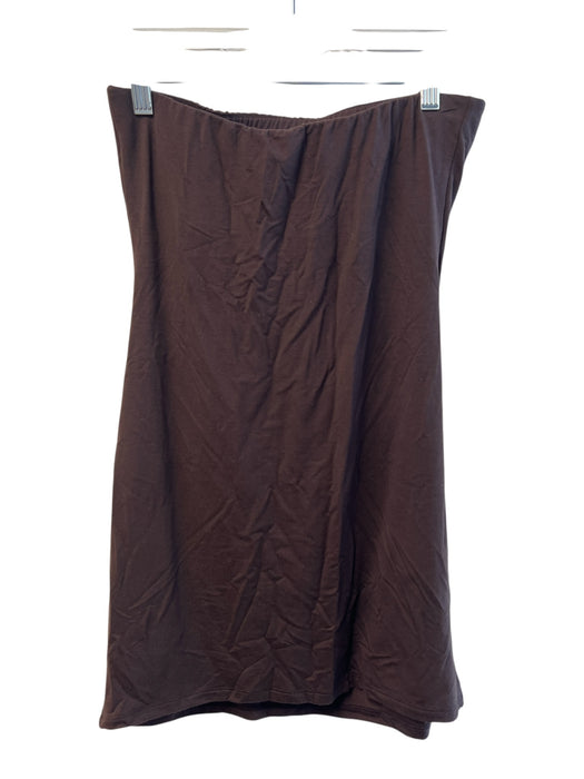 Reformation Size Medium Brown Tencel Strapless Dress Brown / Medium