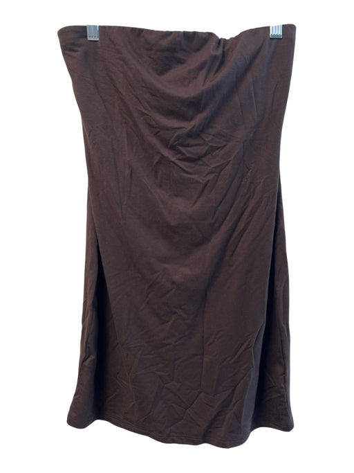 Reformation Size Medium Brown Tencel Strapless Dress Brown / Medium