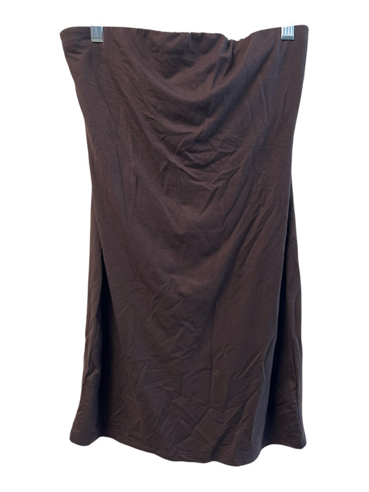Reformation Size Medium Brown Tencel Strapless Dress Brown / Medium