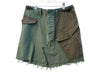 Mother Size 29 Army Green Cotton Button Fly 2 Tone Flap Pockets Fray Hem Skirt Army Green / 29