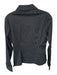 Rayure Size 42 Black & White Cotton Blend Long Sleeve Pin Stripe Collar Top Black & White / 42