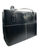 Kate Spade Black & White Leather Stitching Structured Top Handles Bag Black & White / M