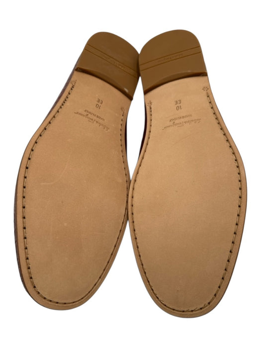 Ferragamo Shoe Size 10EE New Red Leather Embossed Loafer Men's Shoes Red / 10EE
