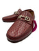 Ferragamo Shoe Size 10EE New Red Leather Embossed Loafer Men's Shoes Red / 10EE