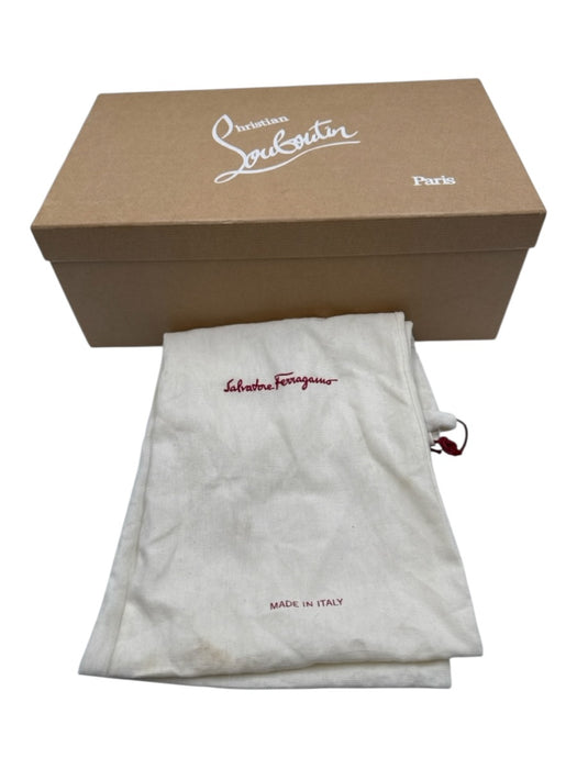 Christian Louboutin Shoe Size 42.5 White & Multi Canvas Splatter Spikes Shoes White & Multi / 42.5