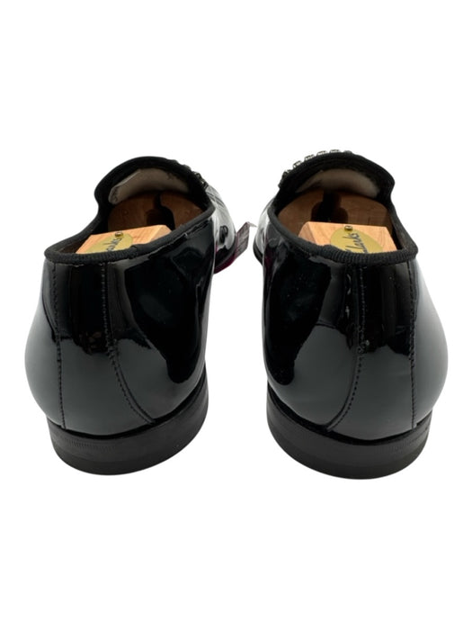 Manolo Blahnik Shoe Size 8 Black Patent Leather Solid Tuxedo Dress Men's Shoes Black / 8