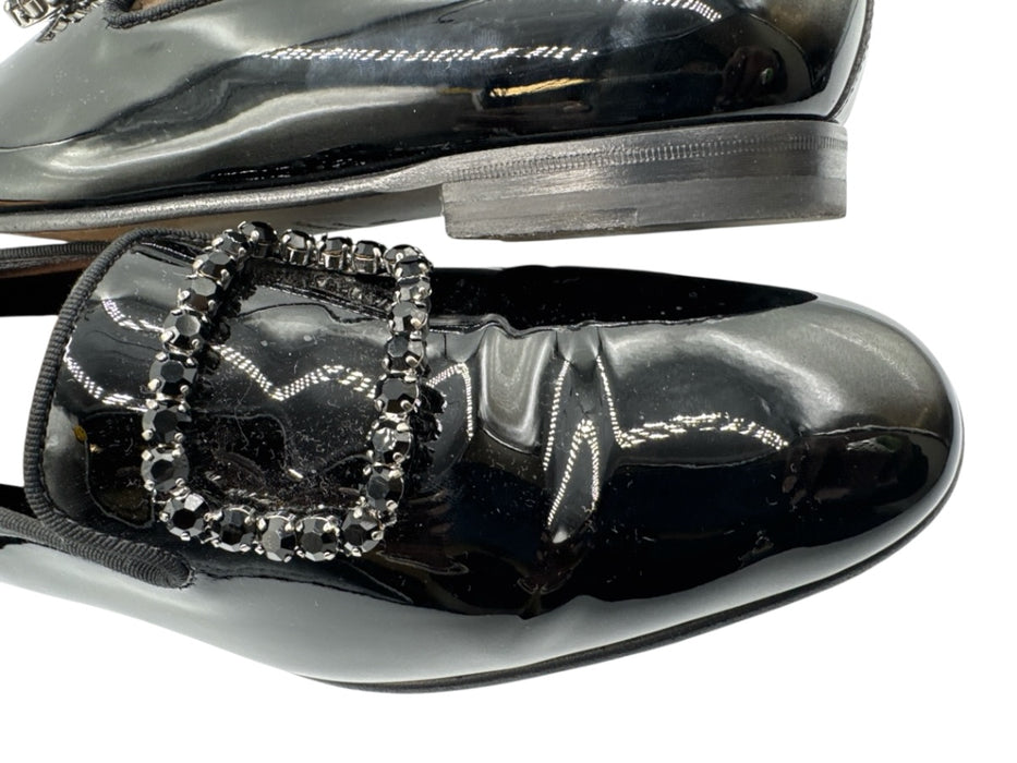 Manolo Blahnik Shoe Size 8 Black Patent Leather Solid Tuxedo Dress Men's Shoes Black / 8