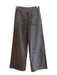 TWP Size 24 Gray Cotton Zip Fly High Rise 5 Pocket Wide Leg Jeans Gray / 24