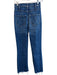 Mother Size 24 Med Dark Wash High Rise 4 Pocket Zip Fly Straight Fray Hem Jeans Med Dark Wash / 24