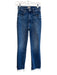 Mother Size 24 Med Dark Wash High Rise 4 Pocket Zip Fly Straight Fray Hem Jeans Med Dark Wash / 24