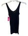 Vince Size XS Black Pima Cotton Blend Ribbed Scoop Neck Sleevel Print Tank Top Black / XS