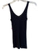 Vince Size XS Black Pima Cotton Blend Ribbed Scoop Neck Sleevel Print Tank Top Black / XS