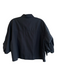 TWP Size XS/S Black Cotton Button Down Collared Short Puff Sleeve Cropped Top Black / XS/S