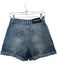 Balmain Size 38 Light Wash Cotton Blend Denim Diamond Stitch High Rise Shorts Light Wash / 38