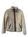 Faherty Size XS Beige Polyester Fleece High Neck Zip Front Embroidered Jacket Beige / XS