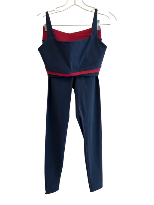 Elastique Size Small Red & Navy Polyamide Blend Ankle Length Athletic Set Red & Navy / Small
