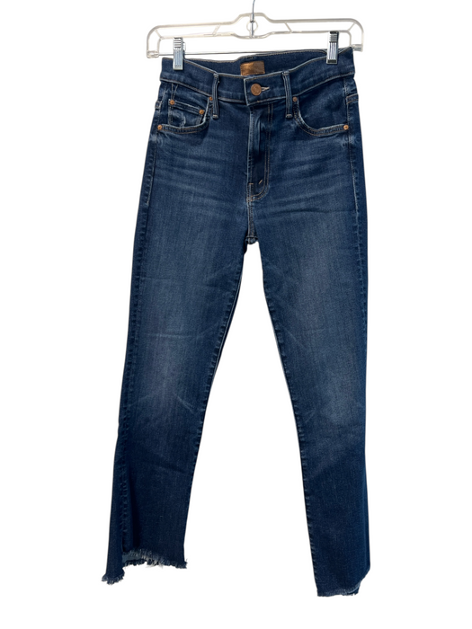 Mother Size 25 Medium Wash Cotton High Rise Zip Fly Whiskering Flare Jeans Medium Wash / 25