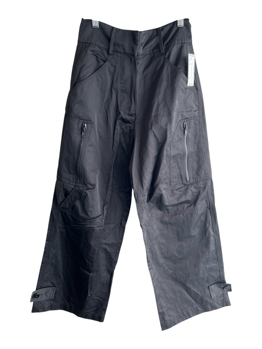 Sandro Size 34 Black Cotton Blend High Rise Zip Fly Zip Pocket Wide Leg Pants Black / 34