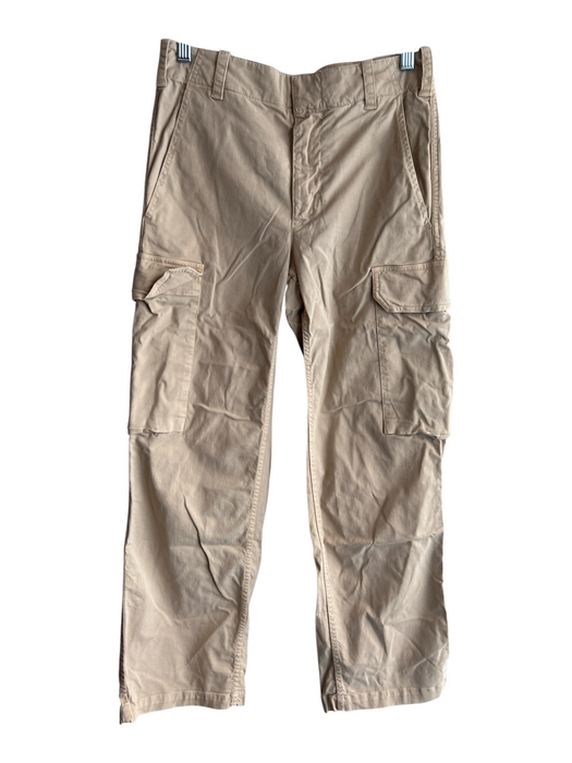 Nili Lotan Size 0 Beige Cotton High Rise Zip Fly Cargo Pockets Straight Jeans Beige / 0