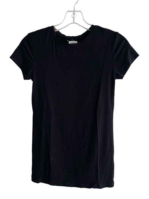 L'agence Size XS Black Modal Crew Neck Cap Sleeve T Shirt Top Black / XS