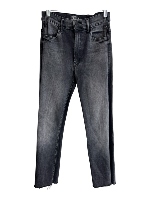 Mother Size 25 Gray Wash Cotton High Rise Zip Fly Flare Bottom Fray Detail Jeans Gray Wash / 25