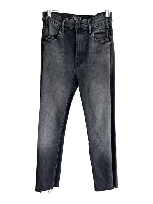 Mother Size 25 Gray Wash Cotton High Rise Zip Fly Flare Bottom Fray Detail Jeans Gray Wash / 25