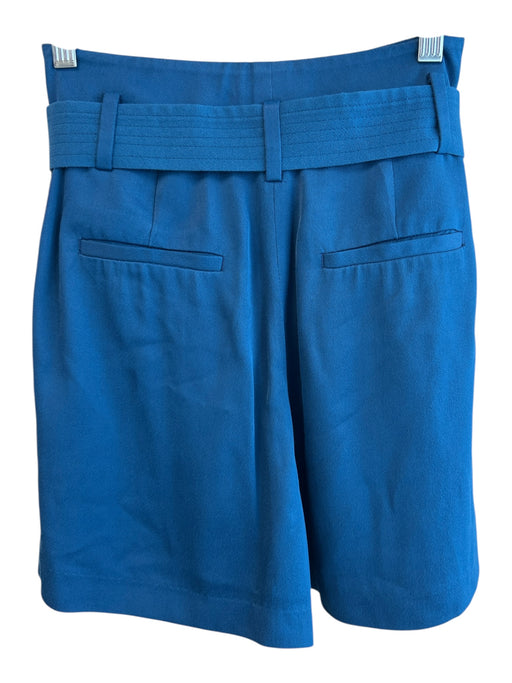Reiss Size 0 Blue No Fabric Tag Belt Pocket Zip Fly Shorts Blue / 0