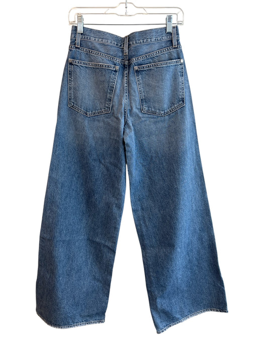 TWP Size 24 Mid Light Wash Cotton 5 Pocket Zip Fly Wide Leg mid rise Jeans Mid Light Wash / 24