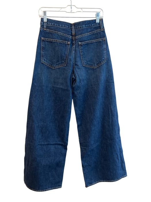TWP Size 24 Dark denim Cotton Zip Fly Wide Leg 5 Pocket High Rise Jeans Dark denim / 24