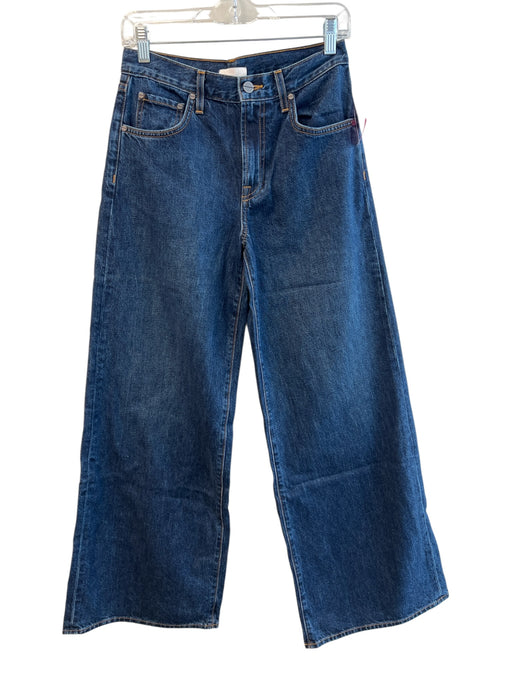 TWP Size 24 Dark denim Cotton Zip Fly Wide Leg 5 Pocket High Rise Jeans Dark denim / 24
