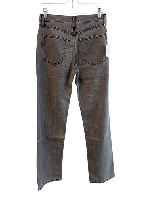 TWP Size 24 Gray Cotton Button Fly Mid Rise 5 Pocket Straight Cut Jeans Gray / 24