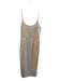 Jenni Kayne Size Medium Ivory Silk Back Zip Textured Pockets Dress Ivory / Medium