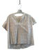 Trovata Birds of Paradis Size Medium Ivory Cotton Eyelet Short Ruffle Sleeve Top Ivory / Medium