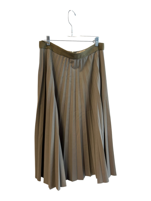 Classic Six NY Size 10 Sage No Fabric Tag Accordian Pleats Back Zip Skirt Sage / 10