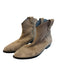 Closed Shoe Size 40 Brown Suede Pointed Toe seam detail above ankle Booties Brown / 40