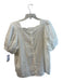 Cleobella Size Medium White Cotton Short Puff Sleeve Back Buttons eyelet Top White / Medium