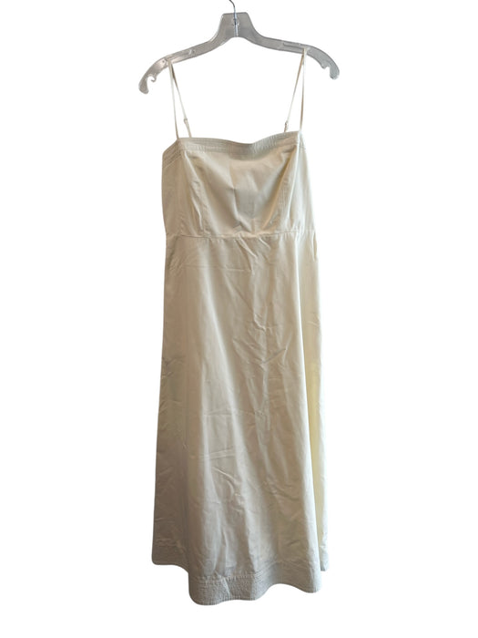 Tuckernuck Size Large Ivory Tencel Blend Adjustable Spaghetti Straps Dress Ivory / Large
