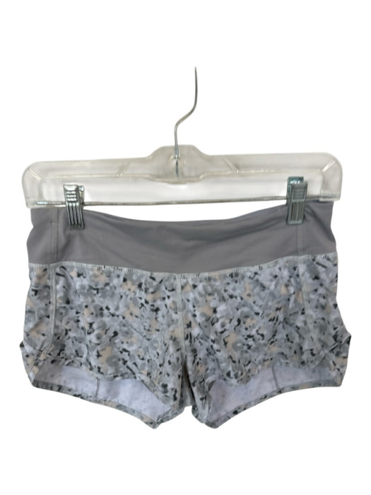 Lululemon Size 4 Gray & Tan Recycled Polyester Abstract Athletic Shorts Gray & Tan / 4