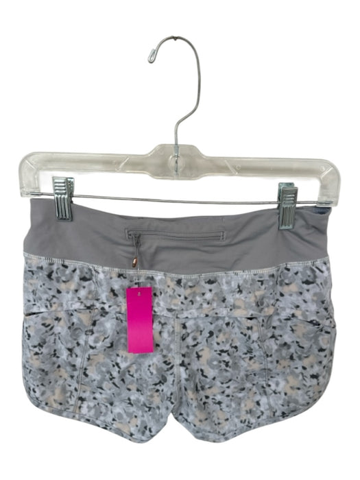 Lululemon Size 4 Gray & Tan Recycled Polyester Abstract Athletic Shorts Gray & Tan / 4